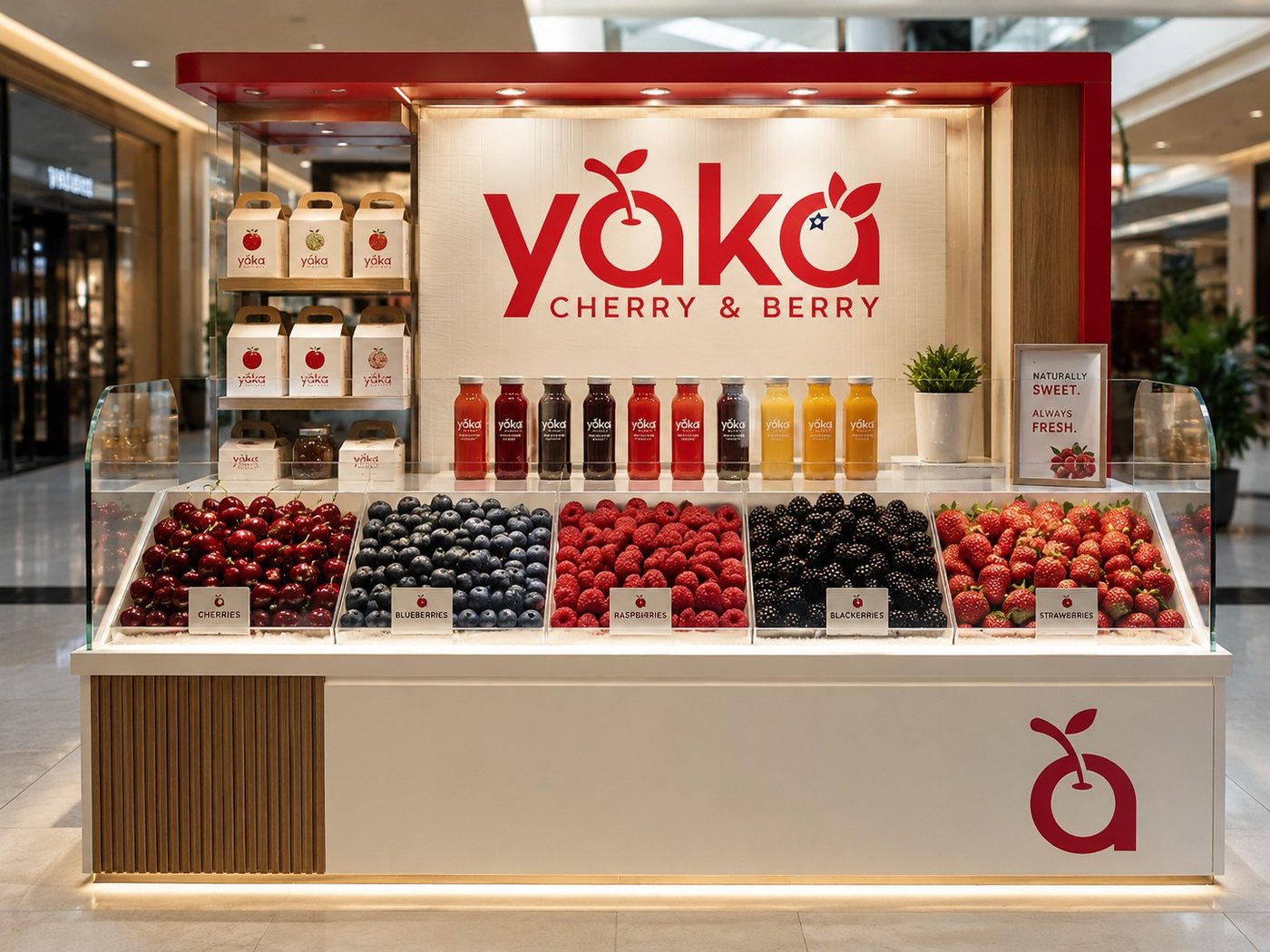 YAKA shopping mall kiosk and product display concept