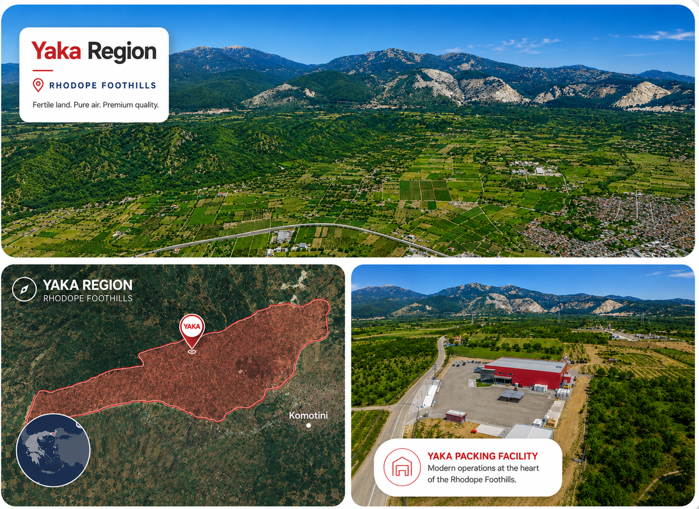 YAKA region and facility layout